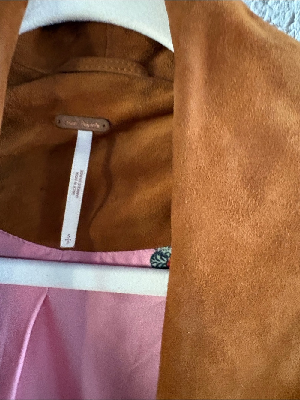 Free People Goat Leather Jacket in Cognac Brown - Picture 7 of 9